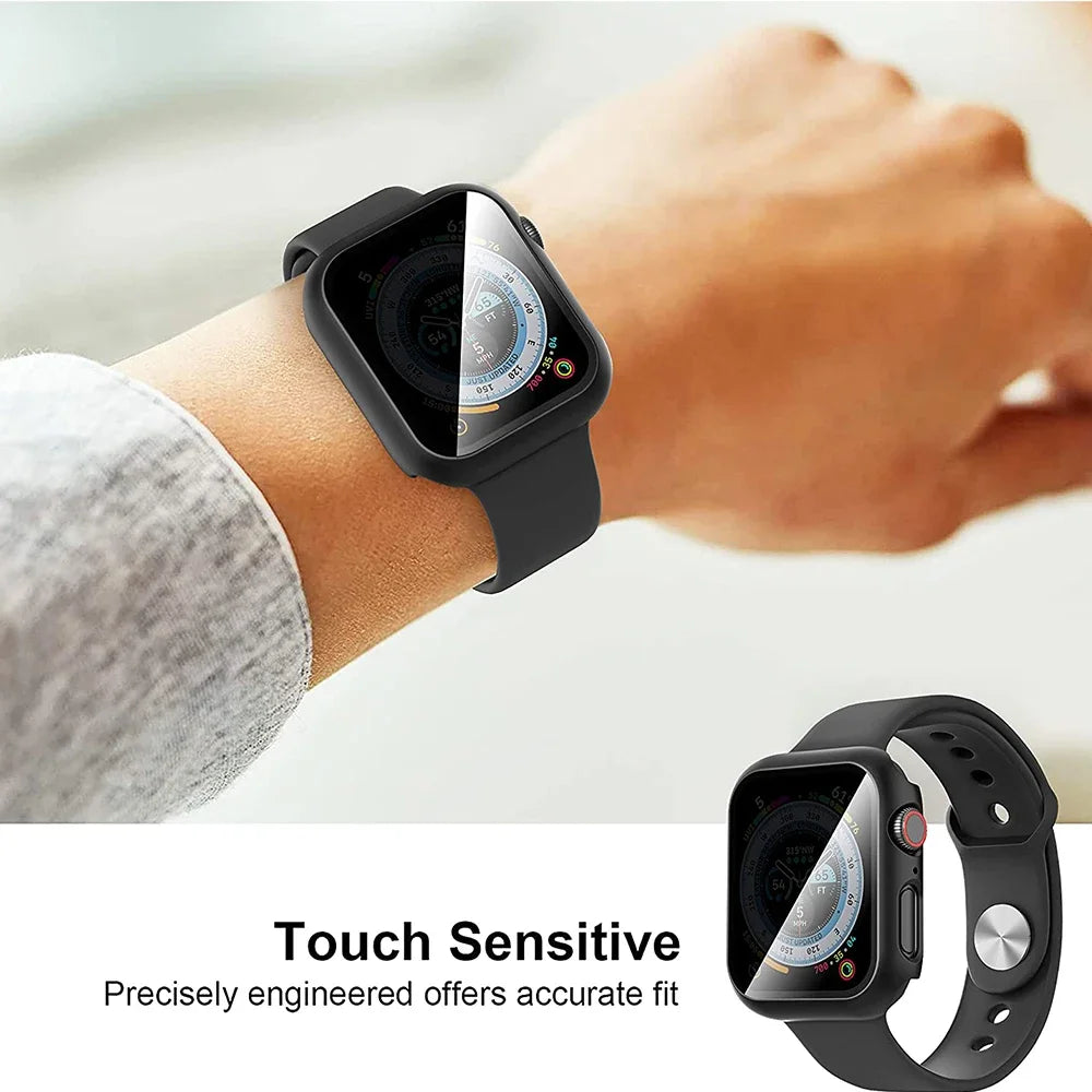 Privacy Glass+Case For Apple Watch 10 46mm 42mm Tempered Anti-Peeping Screen Protector Cover For iWatch series 10 Accessorie